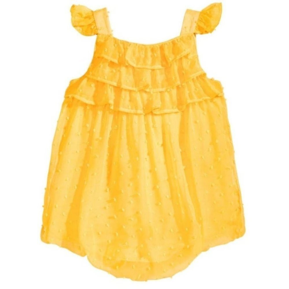 First Impressions Baby Girl Ruffled Bubble Romper Size 12Months